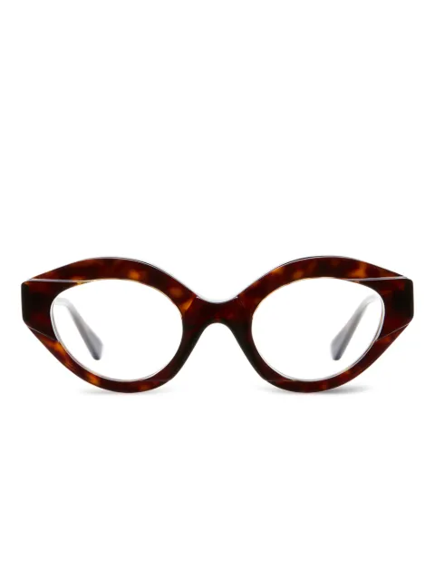 Kuboraum K44 geometric-shape glasses Brown K44