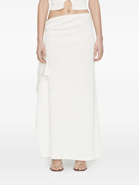 Christopher Esber Crystal Pendant Cascade asymmetric skirt White 25044334WHITE
