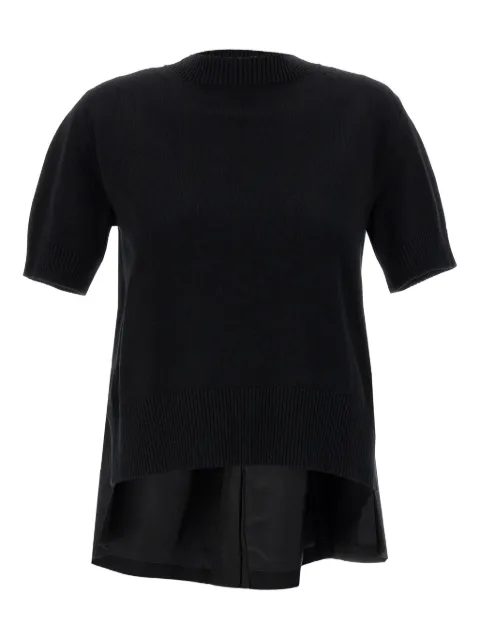 sacai asymmetrical T-shirt Black 2507849004