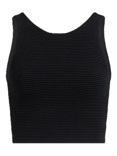 Aje Agave ribbed cropped top Black 26RE1118