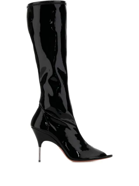 Amina Muaddi Bruna heel boots Black BRUNASTREHIGHBOOT