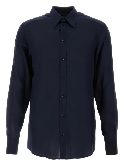 Dolce & Gabbana crepe silk shirt Blue G5ML1TFU1UQ