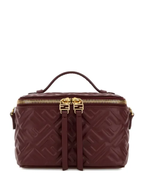 FENDI embossed leather vanity handbag Red 8BS108AAJD
