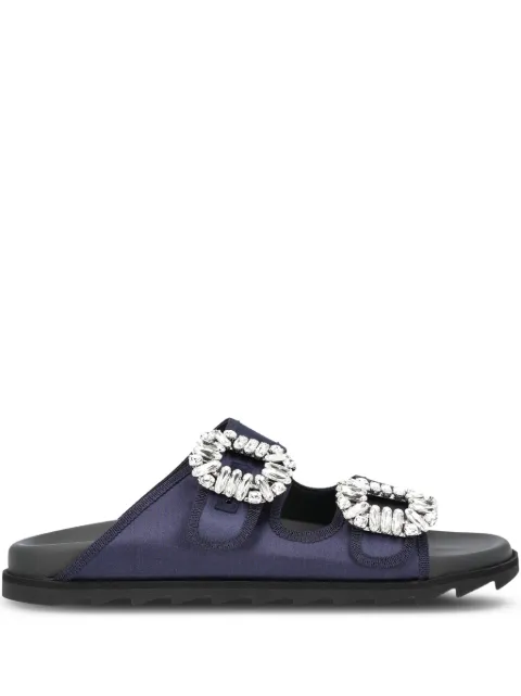 Roger Vivier Viv' buckle-embellished sandals Blue RVW45844480RS0