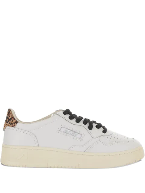 Autry Medalist leopard-panel low sneakers White AULWOC01