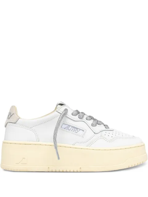 Autry Medalist platform leather sneakers White PTLWSW02