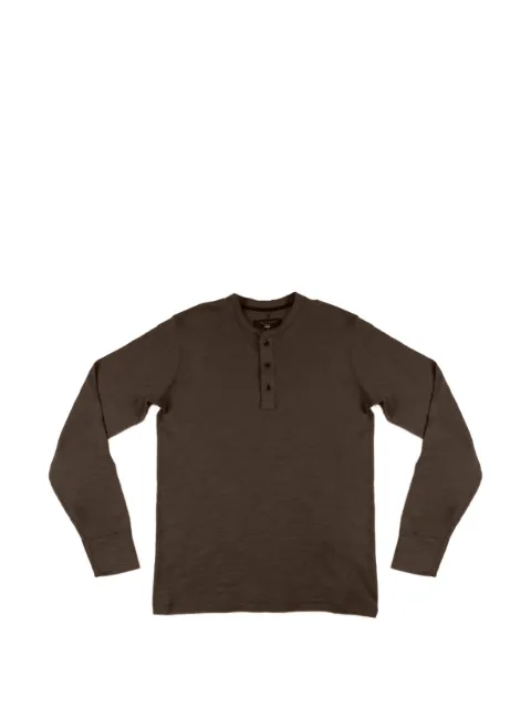 rag & bone Henley crew-neck T-shirt Brown RF2925FT2FM