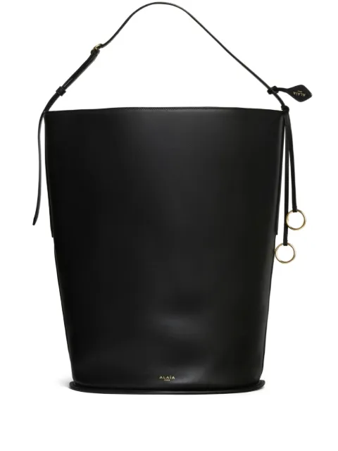 Alaïa ring-detail black bucket bag Black AA1L6006I061