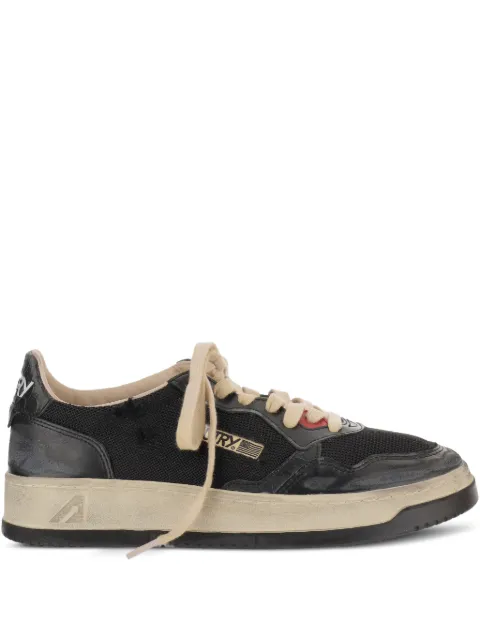 Autry mesh leather low-top sneakers Black AVLMKH01