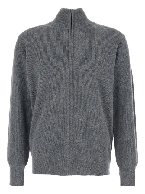 Roberto Collina high neck ribbed knit sweater Grey 253M21315M2118
