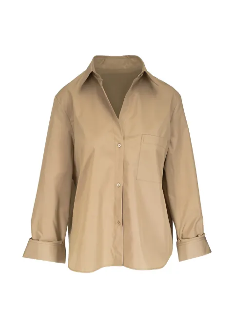 TWP Next Morning chest-pocket shirt Neutrals U555332W602KELP