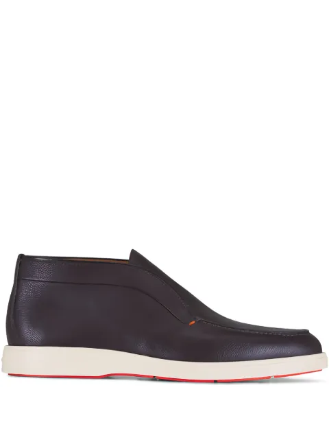 Santoni slip-on leather boots Brown DIGITSGWLMT50