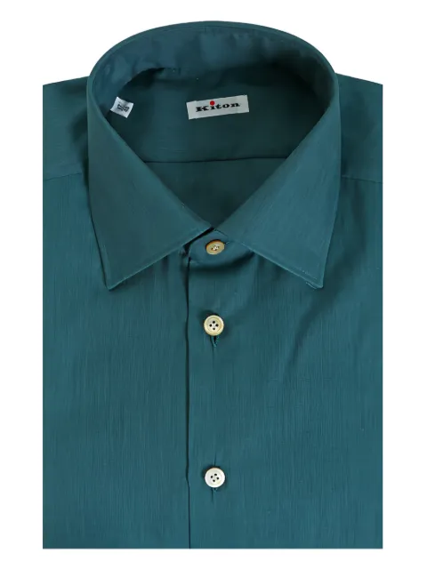 Kiton button cotton shirt Green UMCH0943607