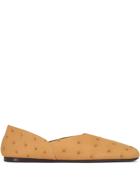 KHAITE Jane ostrich flat sandals Neutrals F4058993934