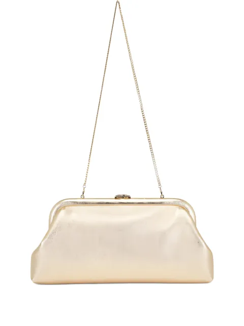 Jimmy Choo Skylar leather clutch bag Gold J000178856