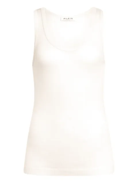 Alaïa ribbed-knit tank top White AA9H1384K132C