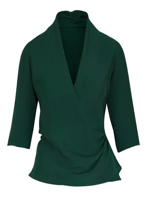 Peter Cohen draped tie blouse Green 4054FP