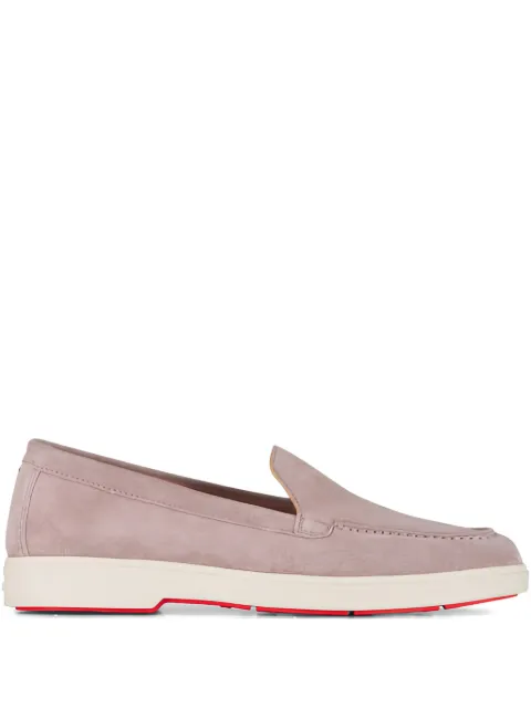 Santoni Yaltamoc suede slip-on loafers Neutrals YALTAMOCPYLE55