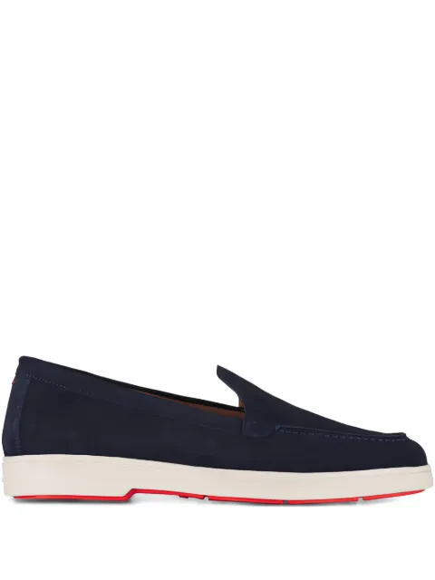 Santoni Yaltamoc suede loafers Blue YALTAMOCPYLU60