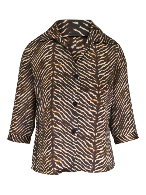 Peter Cohen zebra-print blouse Brown 3771PLVZEBRA