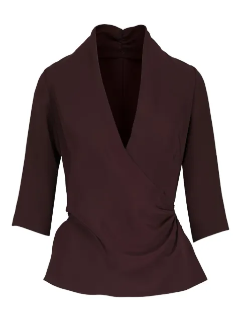Peter Cohen V-neck tie-detail blouse Brown 4054FP