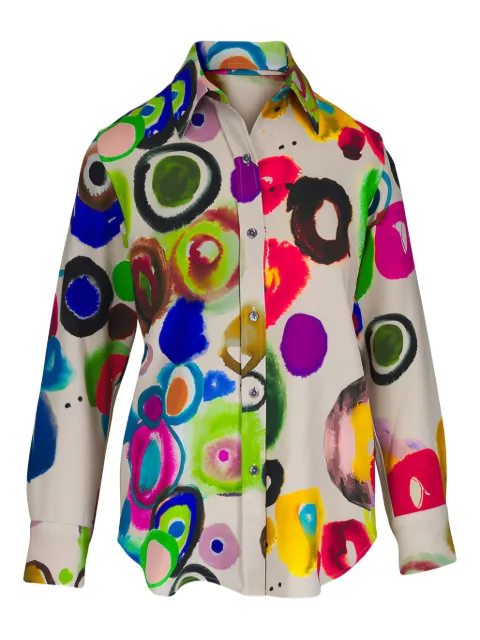 Libertine JH Gouache patterned shirt Neutrals F25W567HGGCCREMUCR