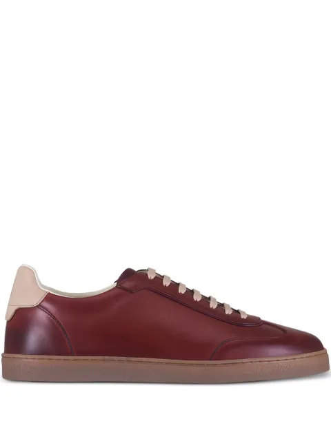 Brunello Cucinelli leather low-top sneakers Red MZUNIGJ336CLA63