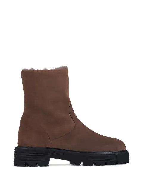 Aquatalia suede lug-sole ankle boots Brown TW5ELOO1240