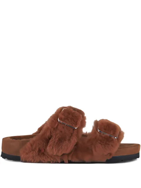 Birkenstock Arizona shearling buckle sandals Brown AZCARAMELSHEARLING