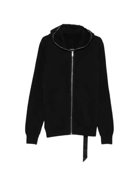 Rick Owens DRKSHDW zip-around hooded hoodie Black DU01F4291FP