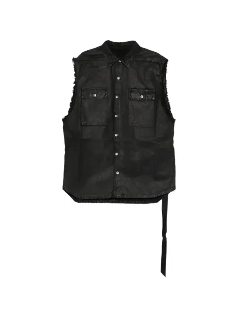Rick Owens DRKSHDW Tommy Jumbo buttoned pocket gilet Black DU01F4764DBK