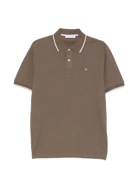 Manuel Ritz contrasting piquet polo shirt Brown 4032M550263265