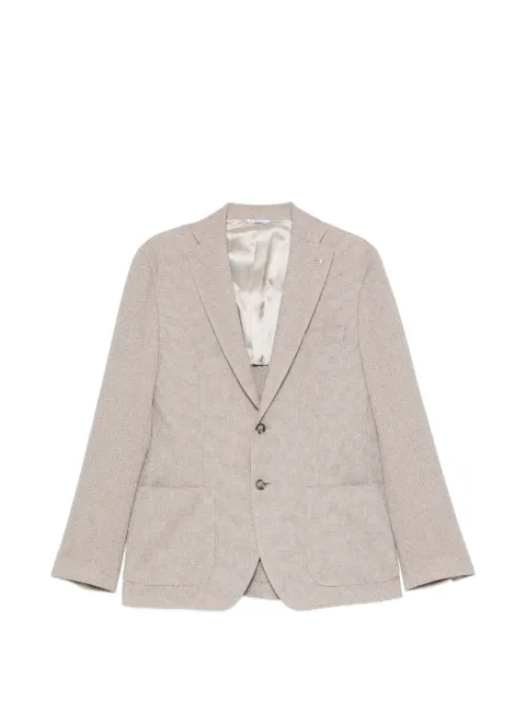 Manuel Ritz micro-texture blazer Neutrals 4032G2038263116