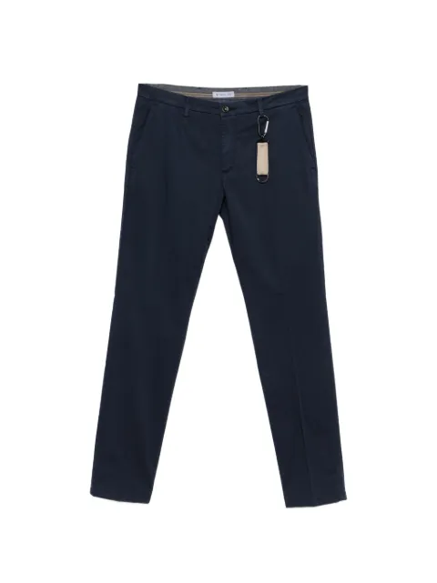 Manuel Ritz logo-patch belt-loop trousers Blue 4032P1408TC263291