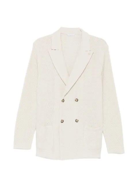 Manuel Ritz double-breasted knit blazer Neutrals 4032M592263331
