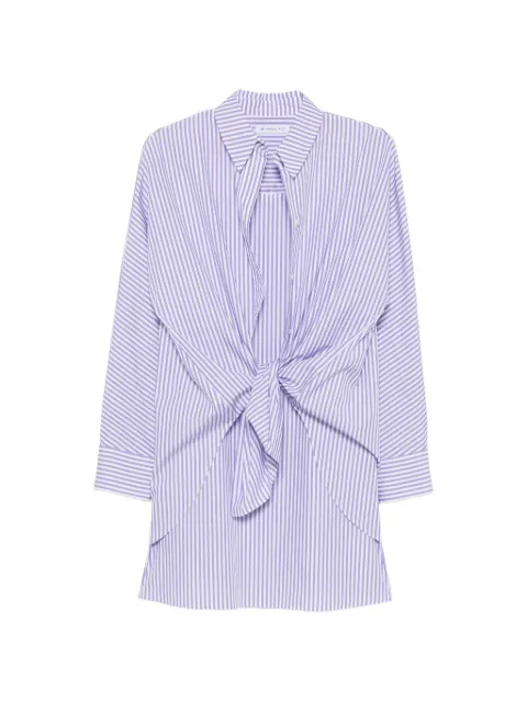 Manuel Ritz striped tie-waist mini dress Purple 4036AD40264024