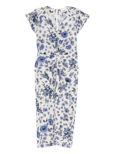 ISABEL MARANT Terenae printed stretch silk midi dress White RO1067FAD1J11I