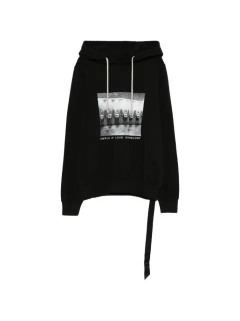 Rick Owens DRKSHDW graphic-print oversized hoodie Black DU01F4262FEP4P