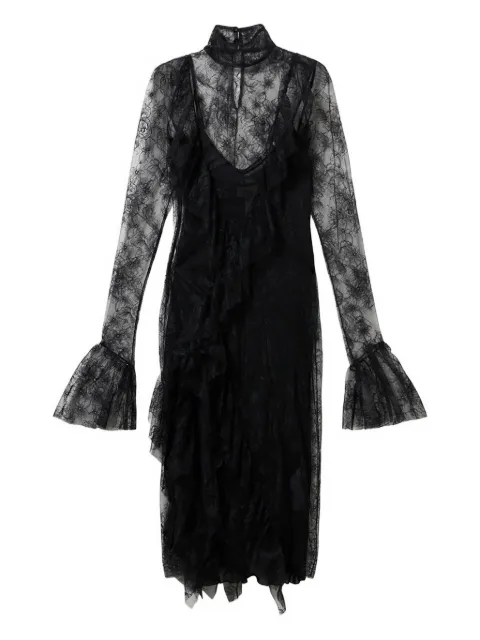 Blumarine chantilly-lace midi dress Black P622A780A