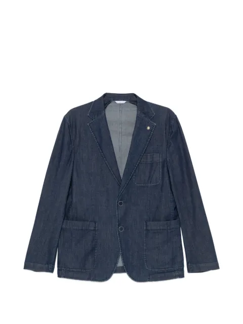 Manuel Ritz notched-lapels denim jacket Blue 4032G2718L1263085