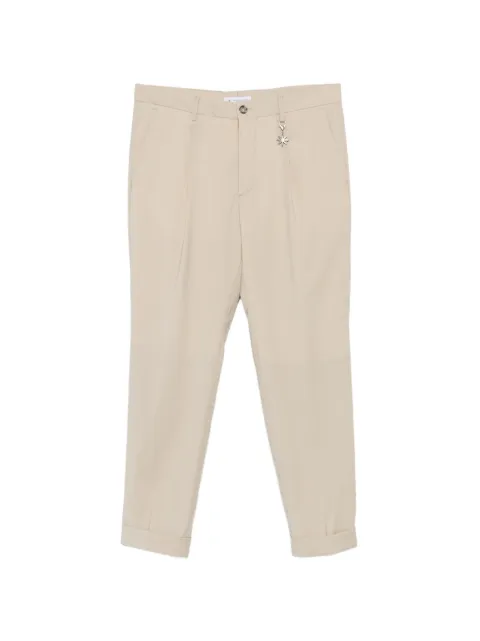 Manuel Ritz pleated turn-up trousers Neutrals 4032P1658260000