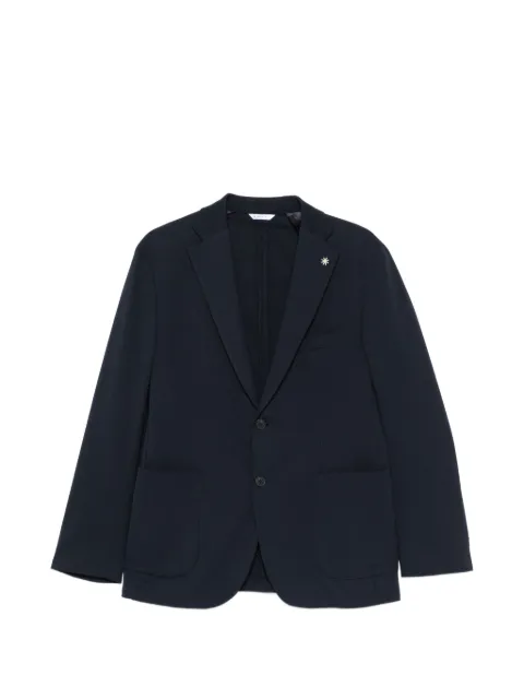 Manuel Ritz notched-lapels patch-pockets blazer Blue 4032G2728M263174