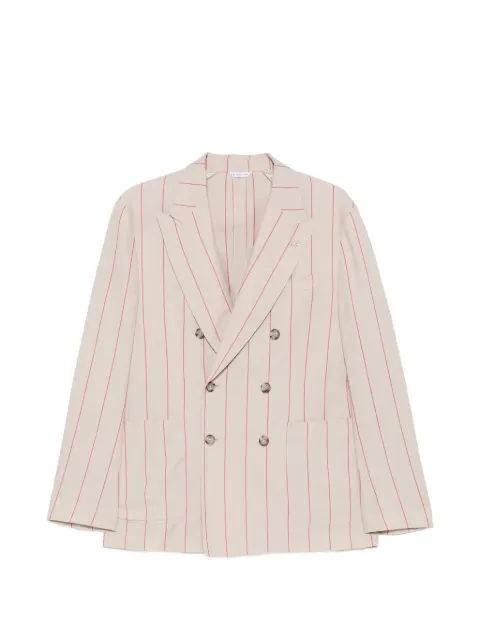 Manuel Ritz double-breasted striped blazer Neutrals 4032G2738263127
