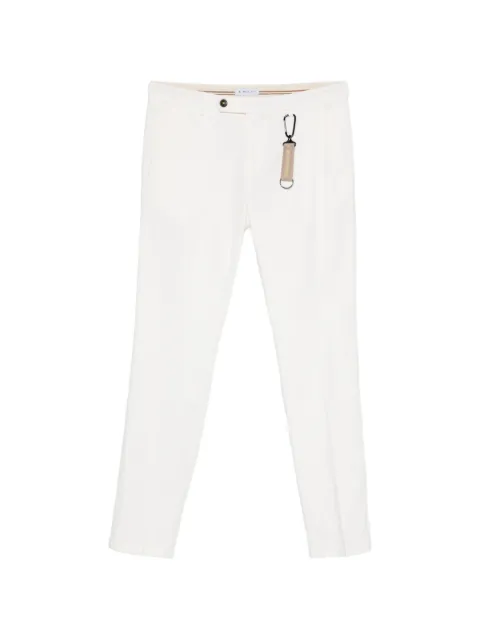 Manuel Ritz micro-texture slim-fit trousers White 4032P1418TC263075