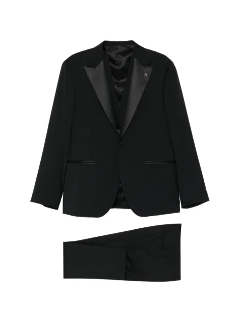 Manuel Ritz long-sleeve buttoned suit Black 4030ARW3328260000