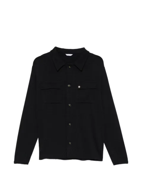 Manuel Ritz logo-pin overshirt Black 4032M591263330