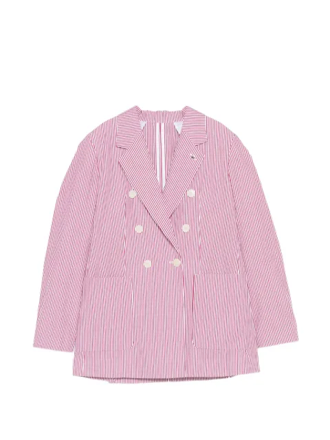 Manuel Ritz striped double-breasted jacket Red 4036GD10264027