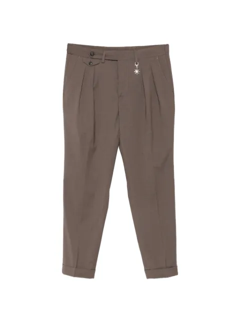 Manuel Ritz pleated turn-up trousers Brown 4032P1668260000