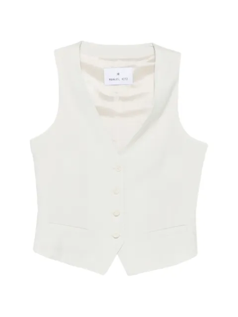 Manuel Ritz v-neck button-up waistcoat Neutrals 4036WD01264040