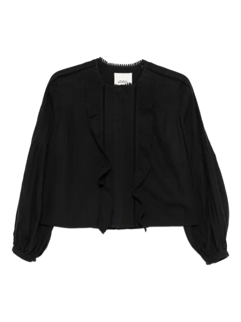ISABEL MARANT Cubraly ruffled shirt Black CH0308FAD1I02I